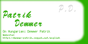 patrik demmer business card